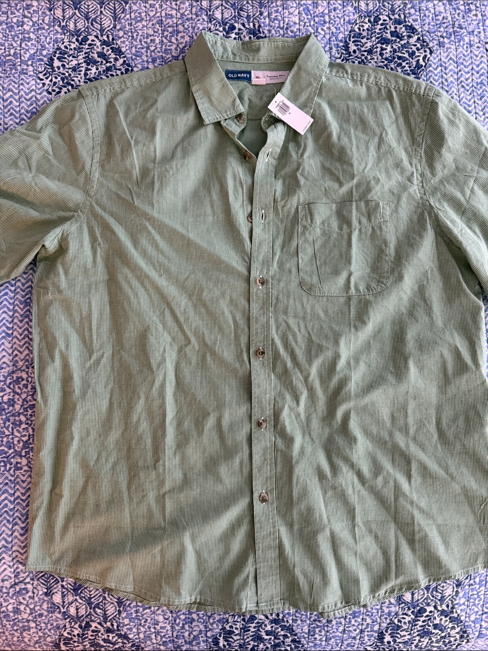Old Navy Light Green Casual Button-Down Shirt men’s xl NWT